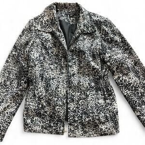 Counterparts Black and White Animal Print zip up Jacket